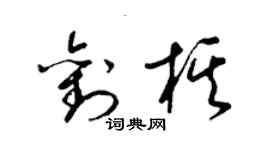 梁锦英刘棋草书个性签名怎么写