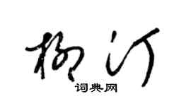 梁锦英柳汀草书个性签名怎么写