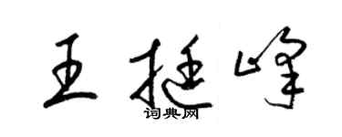 梁锦英王挺峰草书个性签名怎么写