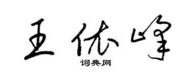 梁锦英王依峰草书个性签名怎么写