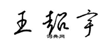 梁锦英王超宇草书个性签名怎么写