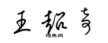 梁锦英王超奇草书个性签名怎么写