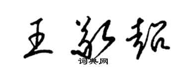 梁锦英王敬超草书个性签名怎么写