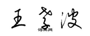 梁锦英王孝波草书个性签名怎么写