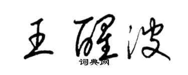 梁锦英王醒波草书个性签名怎么写