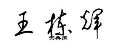 梁锦英王栋辉草书个性签名怎么写