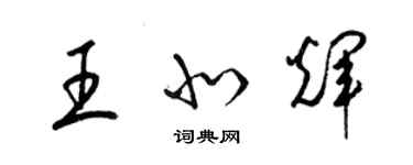 梁锦英王北辉草书个性签名怎么写