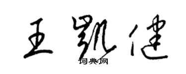 梁锦英王凯健草书个性签名怎么写