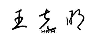 梁锦英王克明草书个性签名怎么写