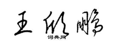梁锦英王欣鹏草书个性签名怎么写