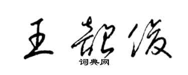梁锦英王韶俊草书个性签名怎么写