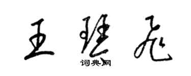 梁锦英王琴飞草书个性签名怎么写