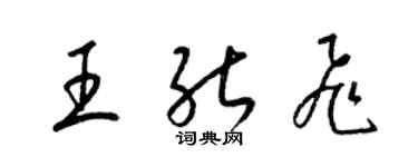 梁锦英王能飞草书个性签名怎么写