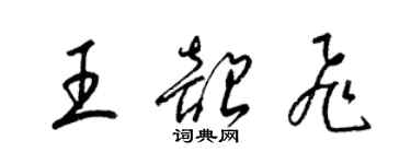 梁锦英王韶飞草书个性签名怎么写