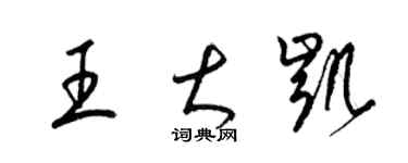 梁锦英王大凯草书个性签名怎么写