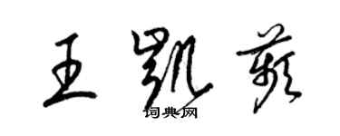 梁锦英王凯苹草书个性签名怎么写