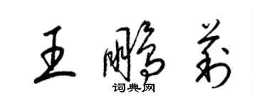 梁锦英王鹏莉草书个性签名怎么写