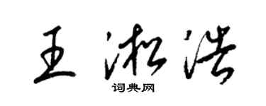 梁锦英王淞浩草书个性签名怎么写