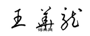 梁锦英王华龙草书个性签名怎么写