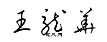 梁锦英王龙华草书个性签名怎么写