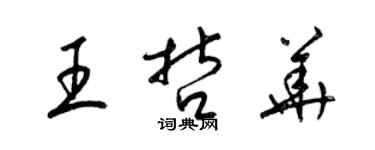 梁锦英王哲华草书个性签名怎么写