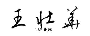梁锦英王壮华草书个性签名怎么写