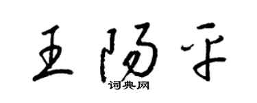 梁锦英王阳平草书个性签名怎么写