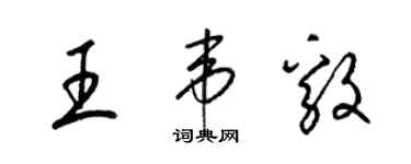 梁锦英王韦毅草书个性签名怎么写
