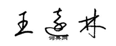 梁锦英王远林草书个性签名怎么写