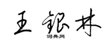 梁锦英王银林草书个性签名怎么写