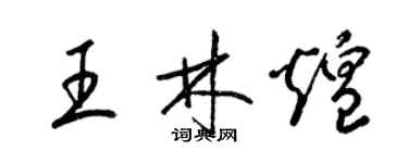 梁锦英王林煌草书个性签名怎么写