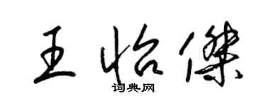 梁锦英王怡杰草书个性签名怎么写