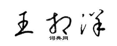 梁锦英王相洋草书个性签名怎么写