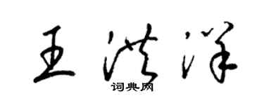 梁锦英王洪洋草书个性签名怎么写