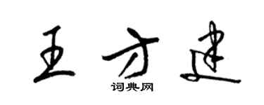 梁锦英王方建草书个性签名怎么写