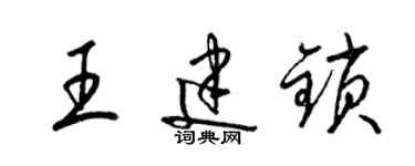 梁锦英王建锁草书个性签名怎么写