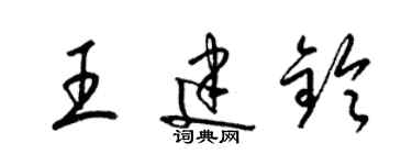 梁锦英王建铃草书个性签名怎么写