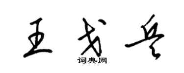 梁锦英王戈兵草书个性签名怎么写