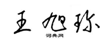 梁锦英王旭珍草书个性签名怎么写