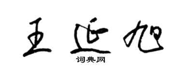 梁锦英王延旭草书个性签名怎么写