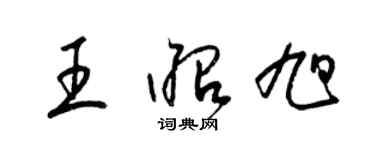 梁锦英王昭旭草书个性签名怎么写