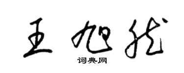 梁锦英王旭然草书个性签名怎么写