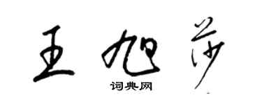 梁锦英王旭莎草书个性签名怎么写