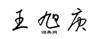 梁锦英王旭庚草书个性签名怎么写