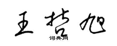 梁锦英王哲旭草书个性签名怎么写