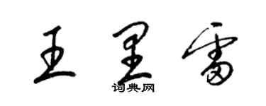 梁锦英王里雷草书个性签名怎么写