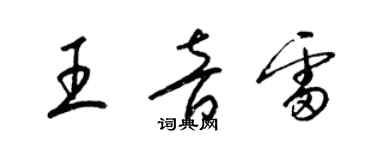 梁锦英王音雷草书个性签名怎么写