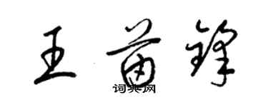 梁锦英王苗锋草书个性签名怎么写