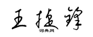 梁锦英王捷锋草书个性签名怎么写