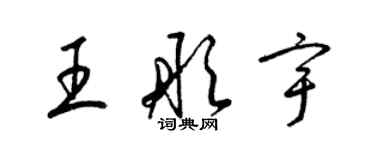 梁锦英王彤宇草书个性签名怎么写